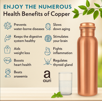 Handmade Ayurvedic Copper Water Bottle