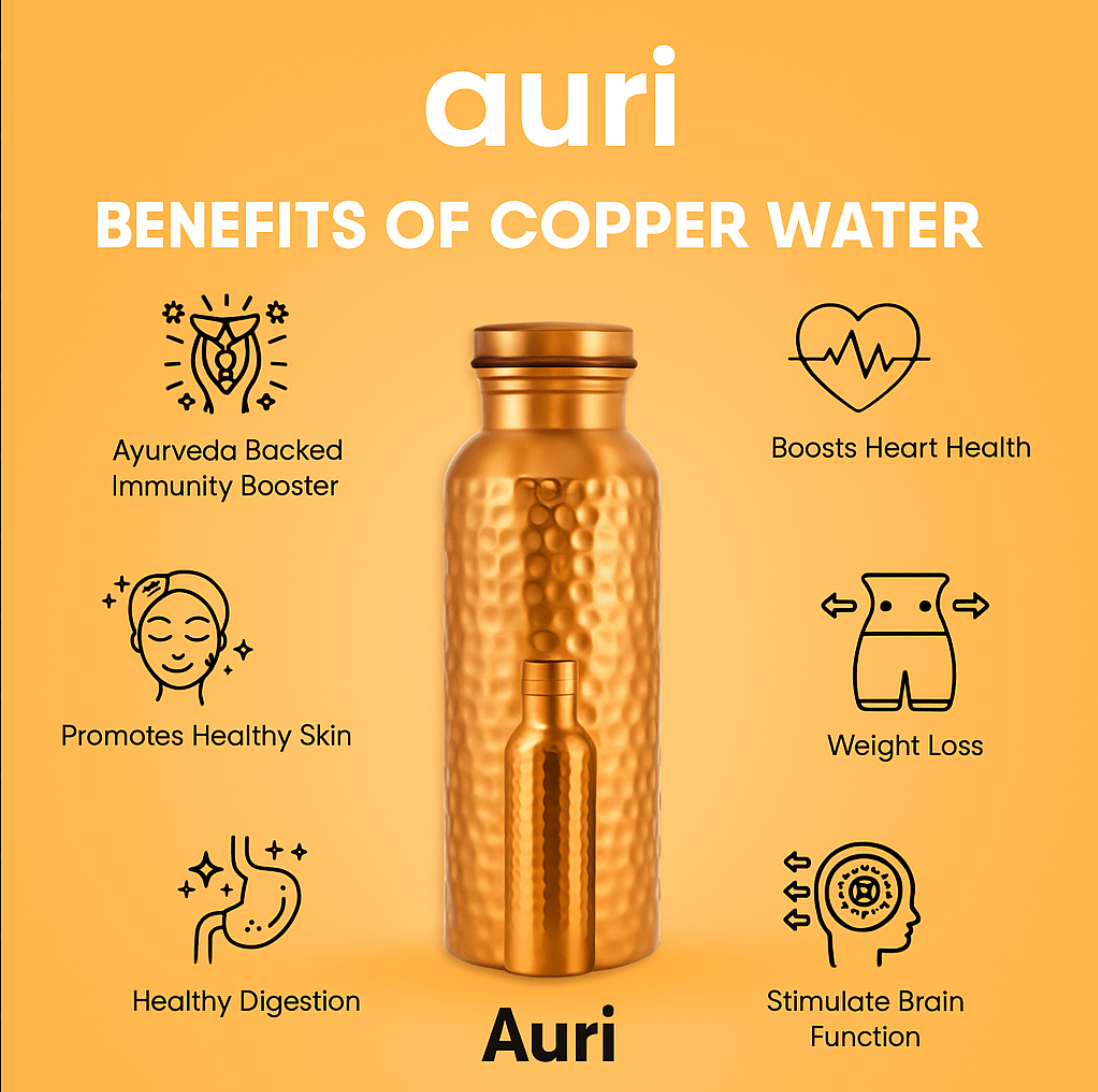 Handmade Ayurvedic Copper Water Bottle