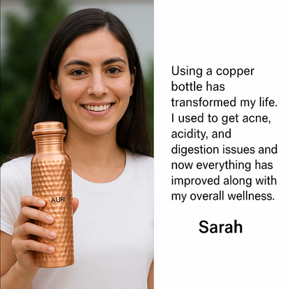 Handmade Ayurvedic Copper Water Bottle